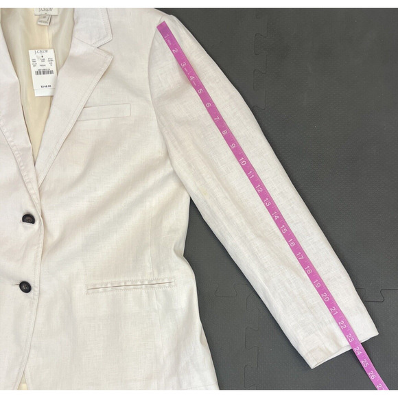 NWT $148 J.CREW Sz. 8 Regent Blazer Linen Light Pink C2364 FS Benefits Charity - Picture 13 of 15